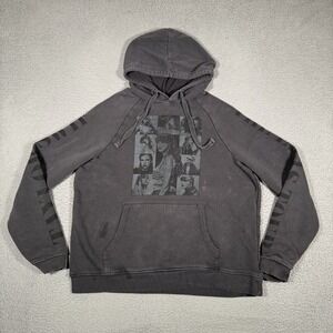 Taylor Swift Hoodie Womens Medium Black Oversized Pullover Sweatshirt Eras Logo